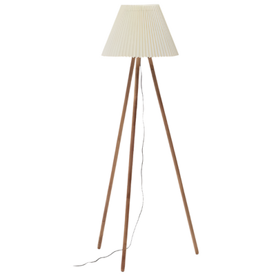 BENICARLO Floor lamp in solid rubber wood with a natural, beige finish