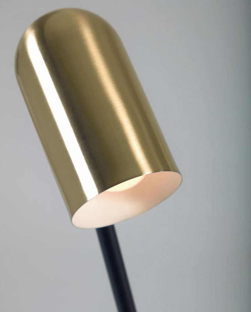 CLEMENCE Podna lampa od crnog metala sa zlatnim sjenilima