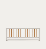 TIPHAINE solid beech wood bed safety barrier with natural and white finish, 100 x 40 cm