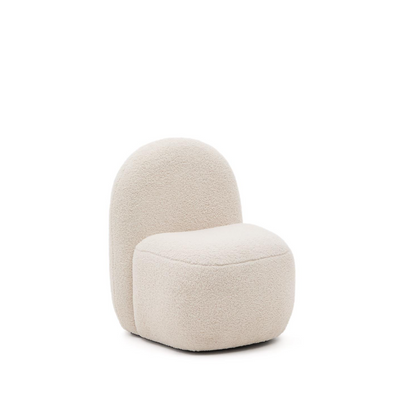 BUCKY child’s armchair in white bouclé