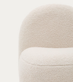 BUCKY child’s armchair in white bouclé