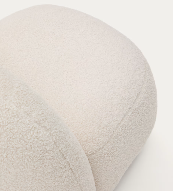 BUCKY child’s armchair in white bouclé