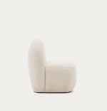 BUCKY child’s armchair in white bouclé