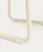 TINN ash veneer chair with a beige metal structure