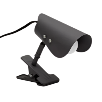 JULA Small lamp with clamp in black metal