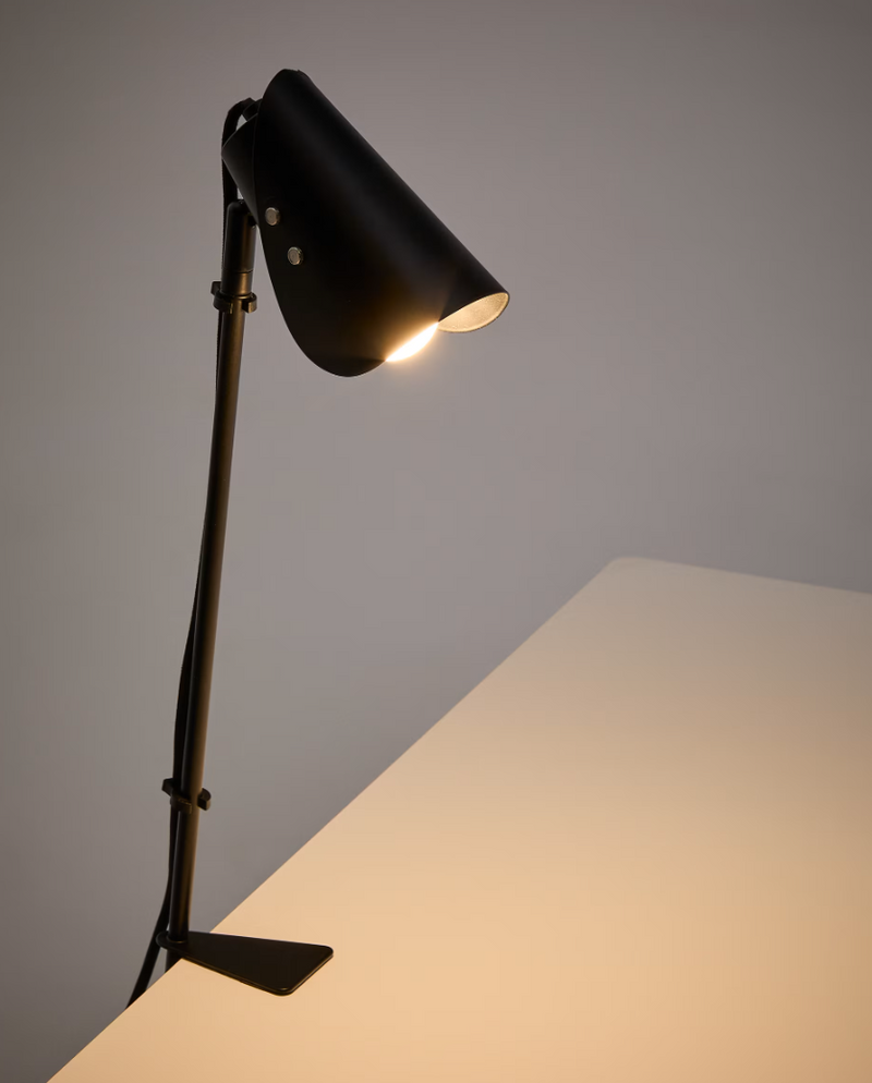 JULA Desk lamp with clamp in black metal