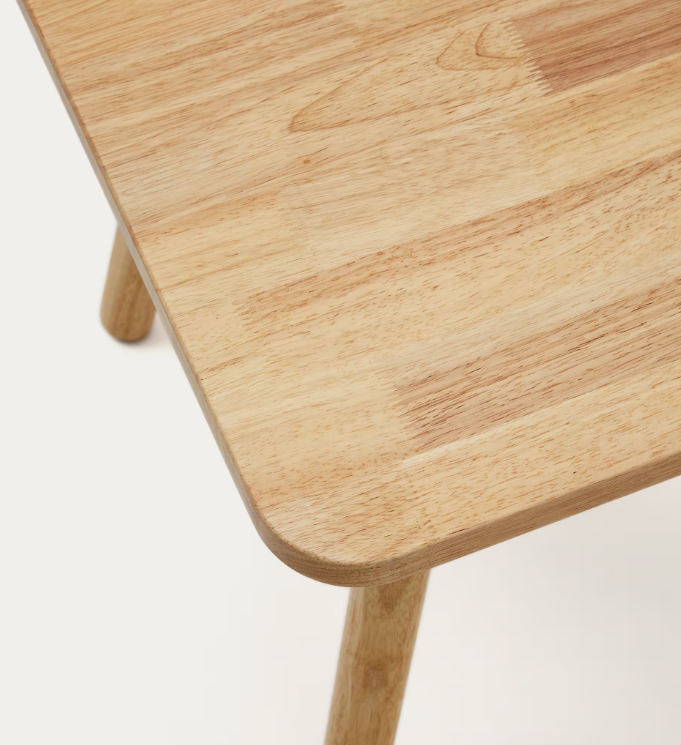 DILCIA Dječji stol od punog kaučukovca 55 x 55 cm