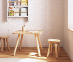 DILCIA Dječji stol od punog kaučukovca 55 x 55 cm