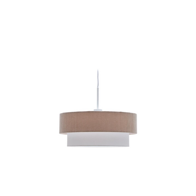 BIANELLA ceiling lamp in cotton and beige corduroy, Ø 40 cm