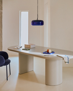 REIG Plava staklena stropna lampa, Ø 38 cm