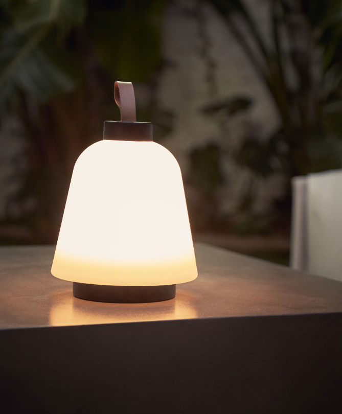 UDIYA Vanjska stolna lampa od polietilena i metala s crnom završnom obradom