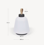 UDIYA Vanjska stolna lampa od polietilena i metala s crnom završnom obradom