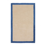 NALIM Bež i plavi, 100% pamučni tepih 90 x 150 cm