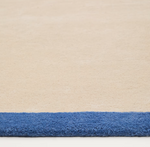NALIM Bež i plavi, 100% pamučni tepih 90 x 150 cm