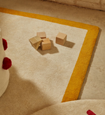 NALIM Bež i senf boje, 100% pamučni tepih, 90 x 150 cm