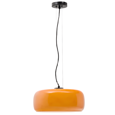 REIG Orange glass ceiling lamp, Ø 38 cm