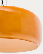 REIG Orange glass ceiling lamp, Ø 38 cm