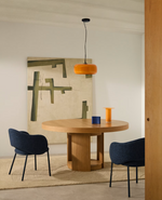 REIG Orange glass ceiling lamp, Ø 38 cm