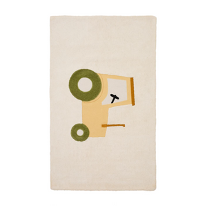 PECKY beige, 100% cotton rug with a tractor feature, 90 x 150 cm