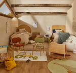 PECKY Bež, 100% pamučni tepih s motivom traktora, 90 x 150 cm