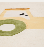 PECKY Bež, 100% pamučni tepih s motivom traktora, 90 x 150 cm