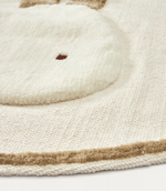 YANIL Okrugli bež pamučni tepih s motivom zeca, Ø 100 cm