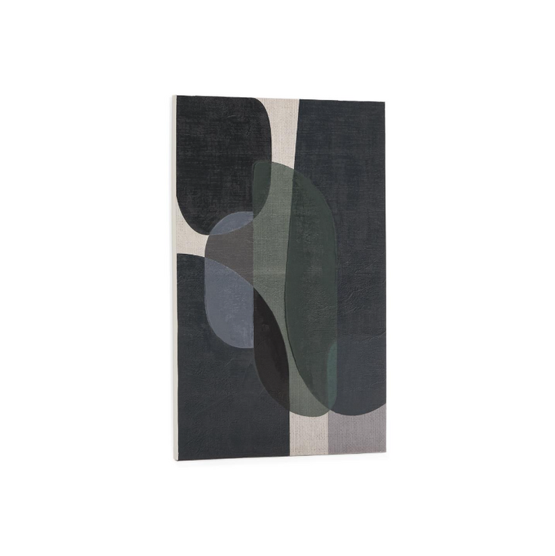 NEMSA Plavo-zeleno apstraktno platno, 90 x 60 cm