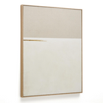 SALIN Apstraktna slika s horizontalnom lanenom prugom 80 x 100 cm