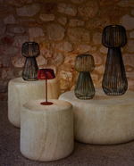 ALDET Vanjska solarna stolna lampa s terakota uzorkom užeta s terakota metalnim postoljem