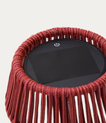 ALDET Vanjska solarna stolna lampa s terakota uzorkom užeta s terakota metalnim postoljem