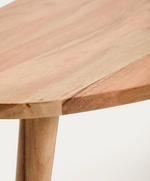 DUVANI Klub stolić od masivnog bagremovog drva s izbijeljenom završnom obradom Ø110 x 60 cm