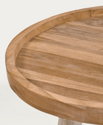 GLENDA Okrugli stolić za kavu od punog tikovine, Ø 55 cm