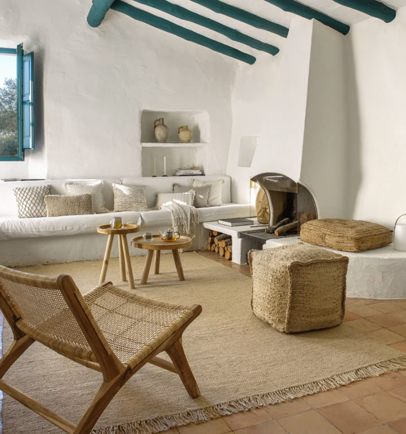 GLENDA Okrugli stolić za kavu od punog tikovine, Ø 55 cm