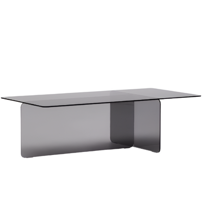 ZAREN Grey, tempered-glass coffee table, 120 x 60 cm