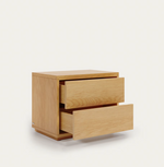 ABILEN Noćni ormarić od hrastovog furnira i bijelog laka, 53 x 44 cm, certificirano FSC 100%