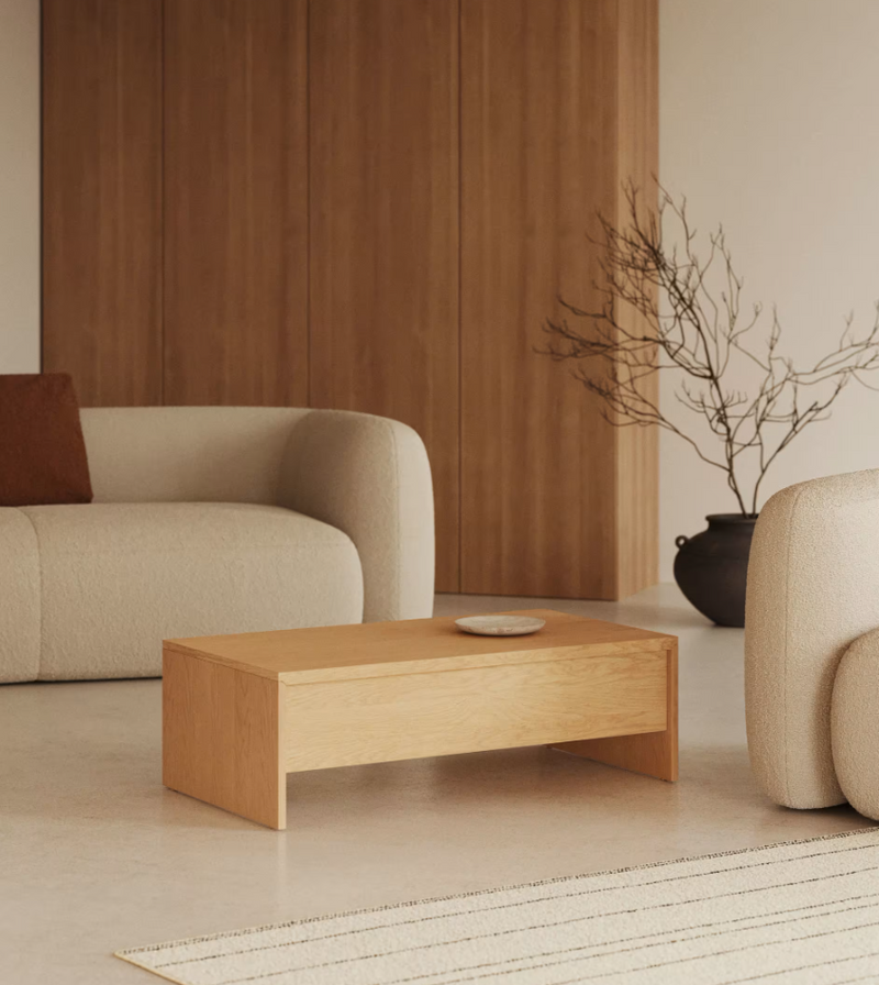 ABILEN Podizni stolić za kavu od hrastovine 110 x 60 cm FSC 100%