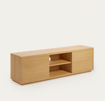 ABILEN TV komoda s jednim vratima i 2 ladice, od hrastovog furnira, 150 x 44 cm, FSC 100%