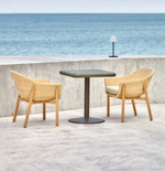 ESILDA Vrtni stol sa zelenom cementnom pločom 70x70 cm i zelenom čeličnom bazom Ø55x72 cm