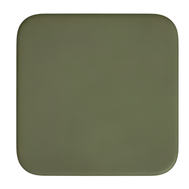 ESILDA Visoki vanjski stol sa zelenom cementnom pločom 70x70 cm i zelenom čeličnom bazom Ø55x96 cm