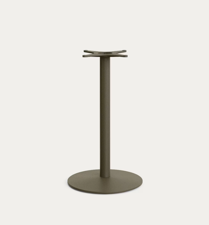 ESILDA Visoki vanjski stol sa zelenom cementnom pločom 70x70 cm i zelenom čeličnom bazom Ø55x96 cm