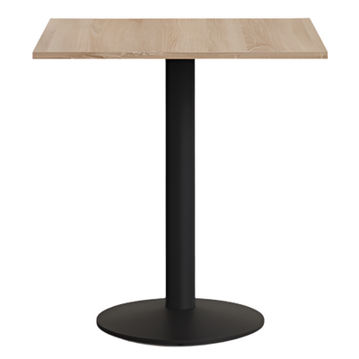 ESILDA Table in natural finish melamine with metal leg in a painted black finish, 70x70x70 cm