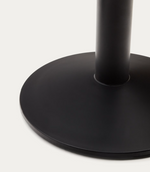ESILDA High round table in natural finish melamine with metal leg in a painted black finish, Ø60x96cm