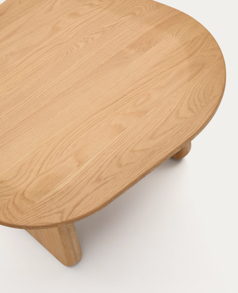 PIRITA Side table made from solid oak wood in a natural finish, 70.6 x 70 cm FSC 100%