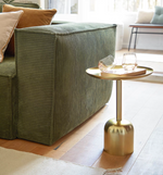 ADALUZ Pomoćni stolić od metala zlatne boje Ø 37 cm