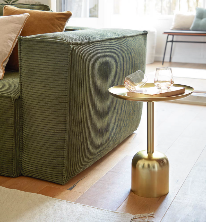 ADALUZ Pomoćni stolić od metala zlatne boje Ø 37 cm