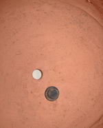 KARLINA Set of 2 terracotta plant pots with dishes, Ø 33 cm / Ø 24 cm