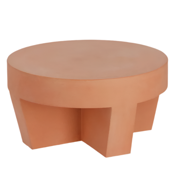 VILENA Round outdoor terracotta coffee table, Ø 60 cm