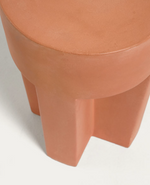 VILENA okrugli vanjski pomoćni stolić od terakote, Ø 33 cm