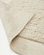 MARELY Bijeli vuneni tepih 200 x 300 cm