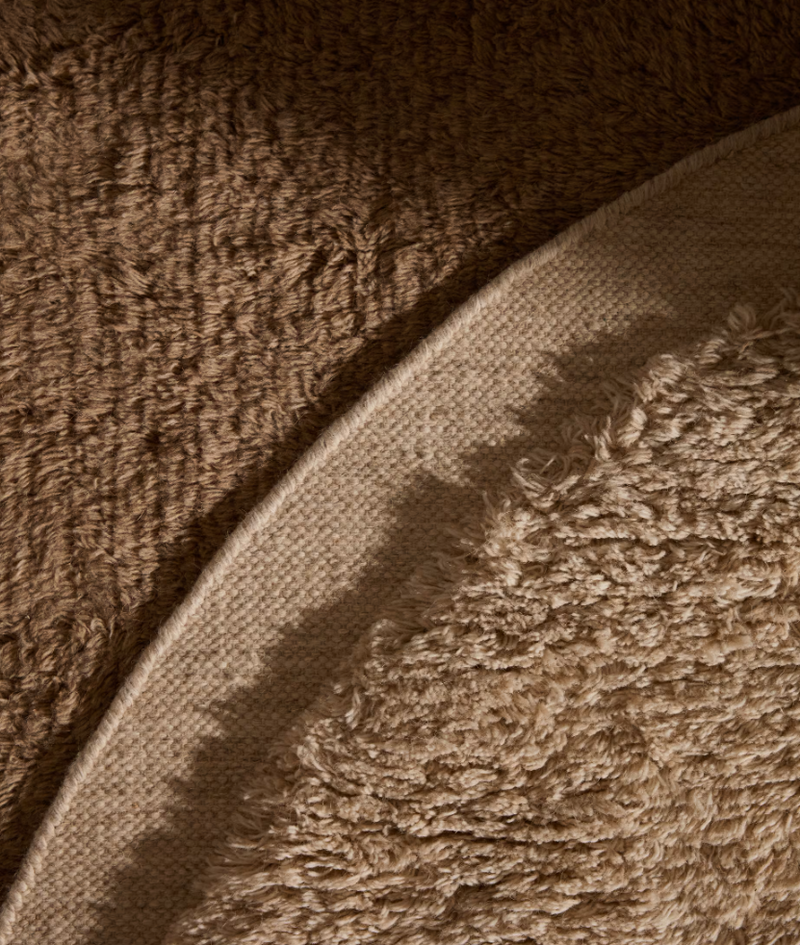 MARY Okrugli, bež vuneni tepih, Ø 200 cm